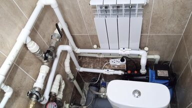 Установка насоса для увеличения давления