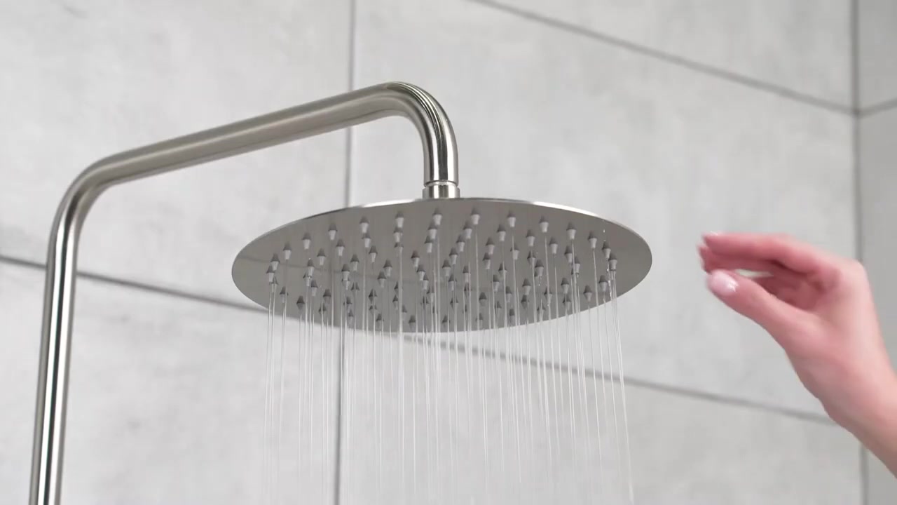 Душевая стойка Wasserkraft A14201 никель, с изливом — фото 1
