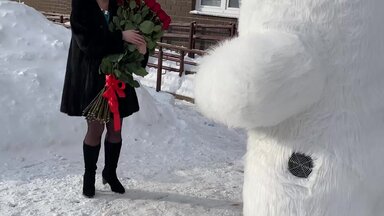Ростовая кукла Белый Мишка