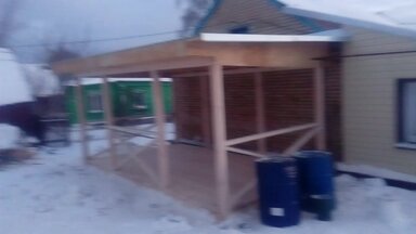 Беседка пристрояная к дому