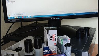 Процесс оцифровки фотоплёнки 35мм