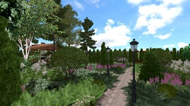 Ландшафтный дизайн лесного участка