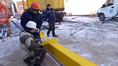 Монтаж козлового крана КранШталь