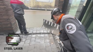 Очистка камня от цемента и соли