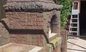 Комплекс барбекю из арт бетона