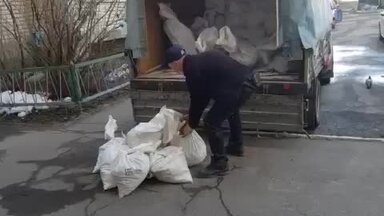 Разгрузка газели