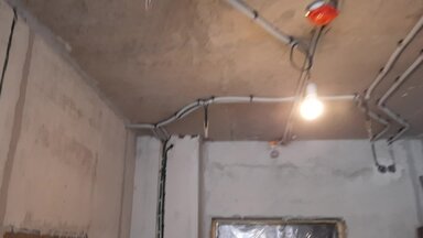 Черновой электромонтаж в студии 25 м2