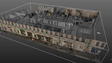 Облако точек по результатам лазерного сканирования здания на ул.Покровка