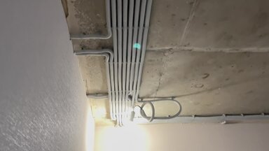 Электрика в двухкомнатной квартире (2+1) по потолку
