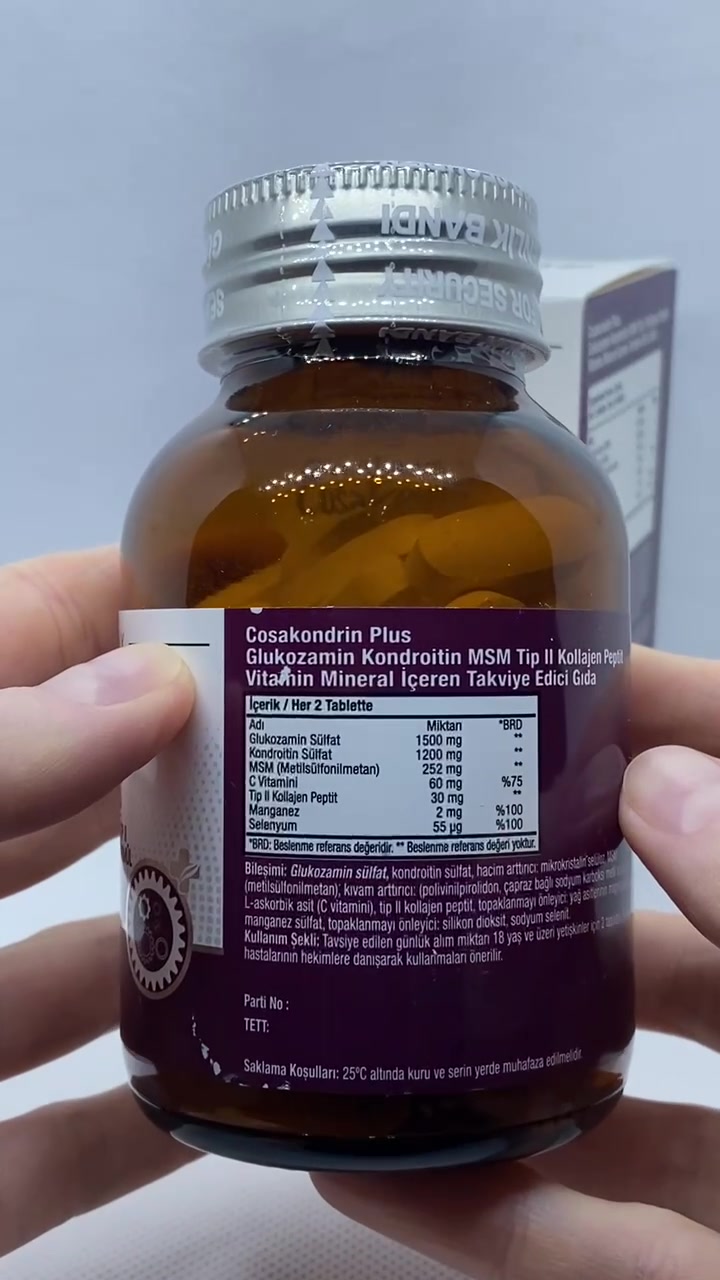 ORZAX COSAKONDRIN PLUS 60 TABLETS; Глюкозамин, Хондроитин, Коллаген 2 типа - 60 таблеток — фото 1