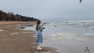 бэкстейдж с фотосессии на весеннем финском заливе