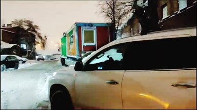 Перевозка двух модульных зданий из негабаритных секций