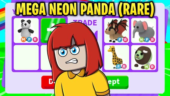 POOR NOOB Trading *MEGA NEON GUARDIAN LION* In RICH-ONLY VIP Adopt Me Server!!  TRADE PROOFS (Roblox) 