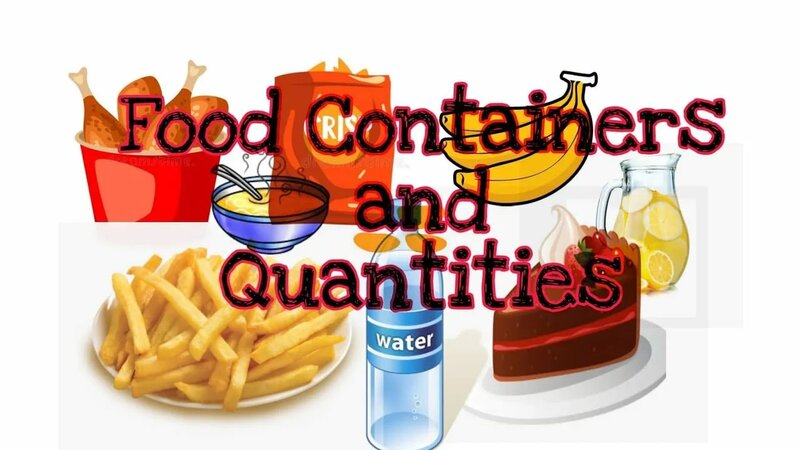 Food Containers and Quantities | Vocabulary #eslstudents - Смотреть ...