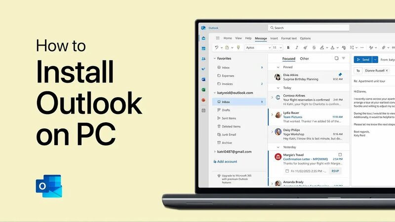 How To Install Microsoft Outlook on PC - Tutorial - Смотреть онлайн в ...