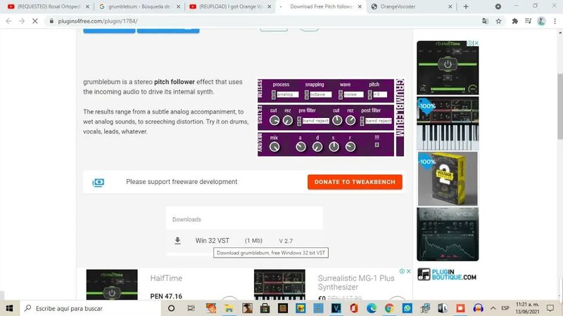 How To Get An Audio Plugin Orange Vocoder And tb grumblebum - Смотреть ...