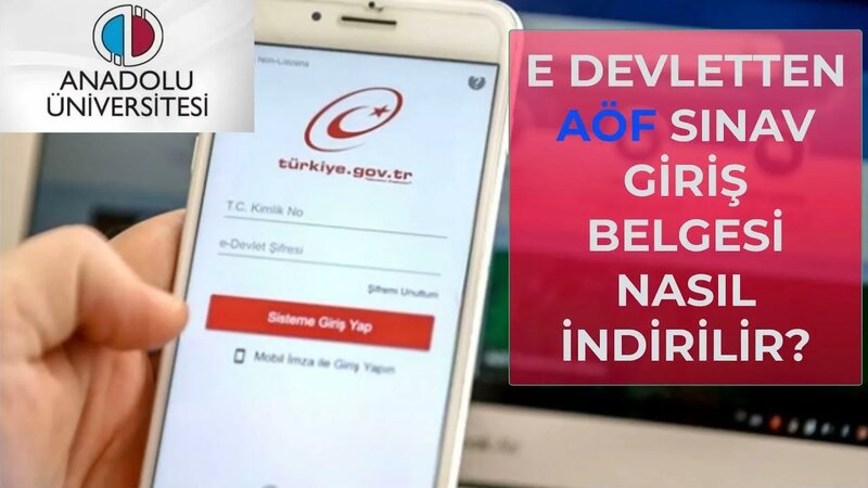 E Devletten AÖF Sınav Giriş Belgesi Nasıl İndirilir? Açık Öğretim Sınav ...