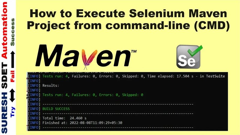 How to Run Selenium Maven Project from Console/Command line - Смотреть ...