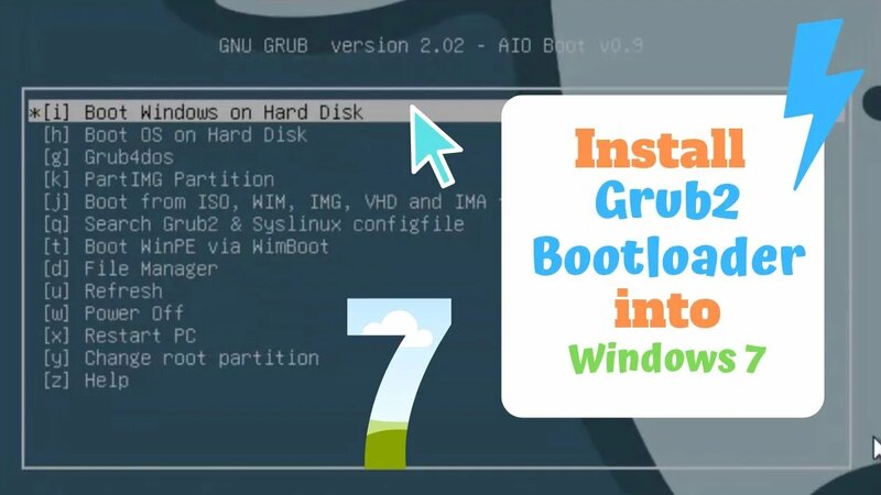 How To Install Grub2 Bootloader into Windows 7 - AIO Boot Extractor ...