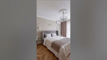 Бархатные портьеры на подкладке и жаккардовое покрывало в спальню #тихаяроскошь #тюль #homedecor