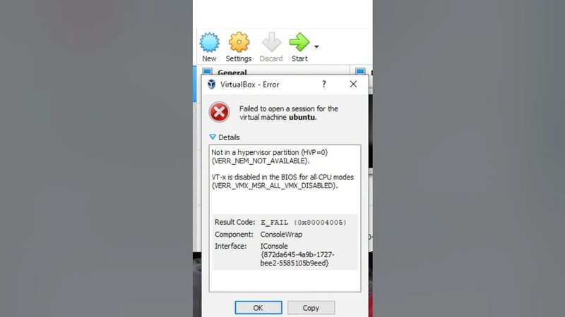 [Solved!] Virtualbox error: not in a hypervisor partition (hvp=0) (verr ...