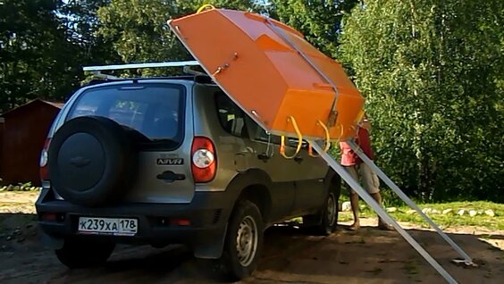 Homemade Boat Loader / Устройство для погрузки и перевозки лодки на ...