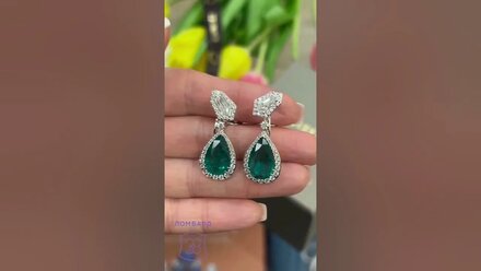 Серьги Crivelli с изумрудами 💚Ломбард38