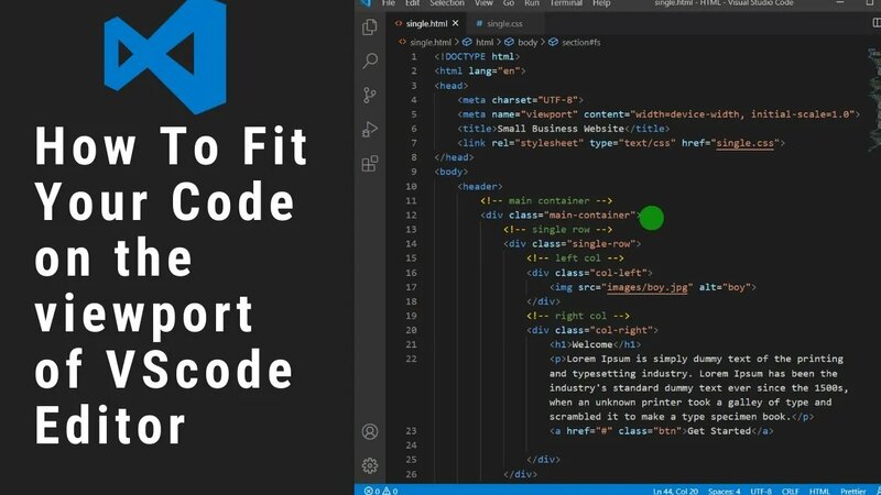 How To Fit Your Code on the viewport VScode Editor - Смотреть онлайн в ...