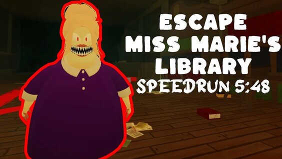 ESCAPE Miss Marie's Library! (SCARY OBBY) - Roblox