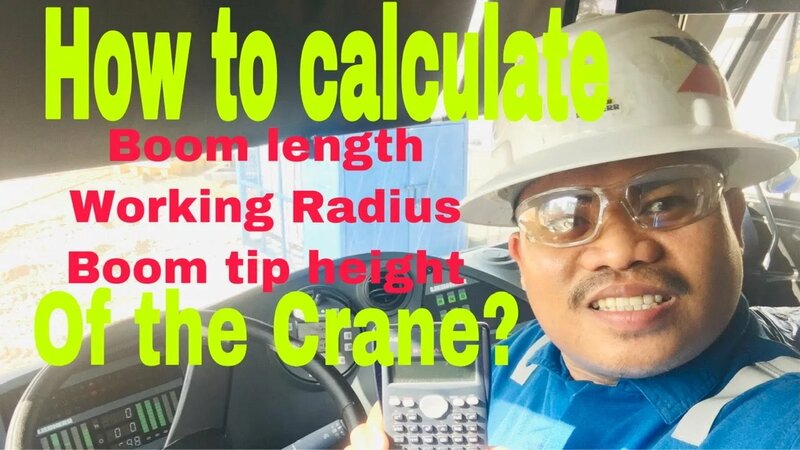 How to calculate boom length, working radius and boom tip height of the ...