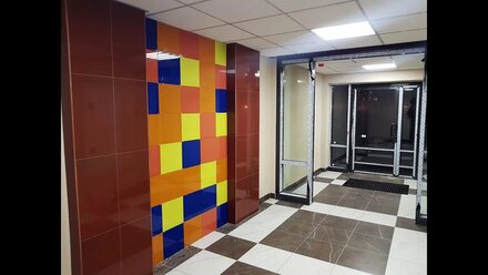 Стеклянное панно с покраской по РАЛ