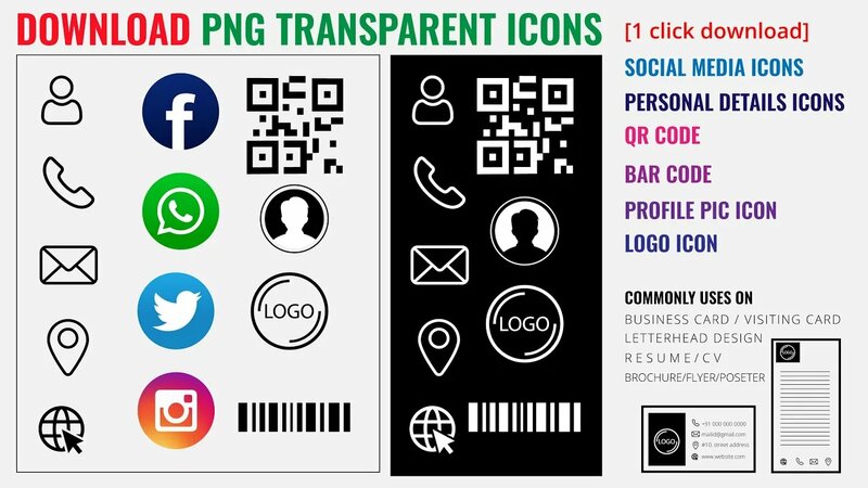 Transparent png social media icons free download | Bar code | QR code ...
