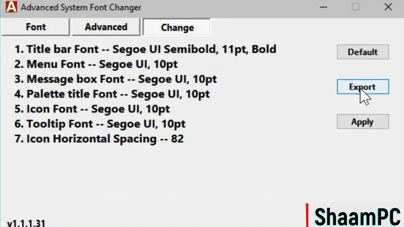 Change font in Windows - Advanced System Font Changer Free Download And ...