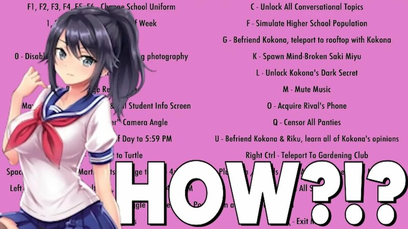How to Activate Debug/Cheat menu in Yandere Simulator - Yandex Video ...