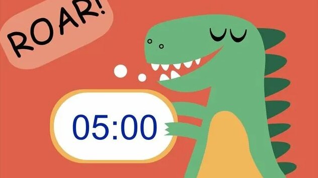 10 Minute Countdown Timer With Music For Kids Timer With Cute Dinosaur
