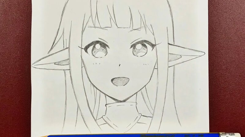 How to draw anime elf girl step-by-step | Easy to draw