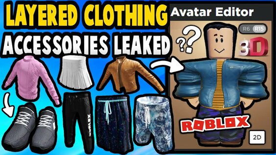 Layered clothing leaked!  shoes/shirts/pants/skirts!  (roblox)