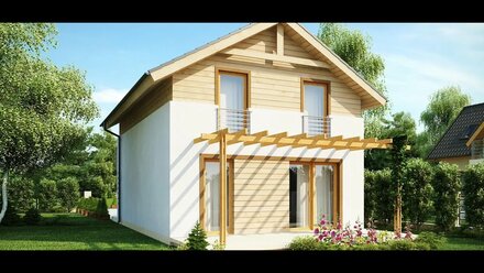 ARCHICAD проект каркасного дома 6х9