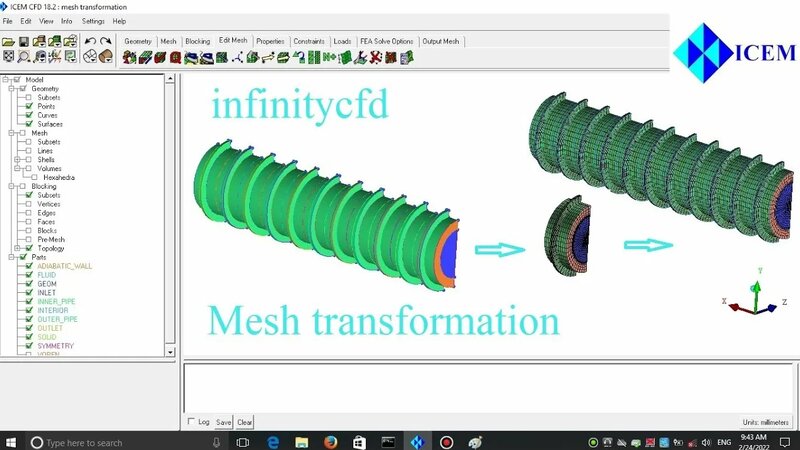 Mesh transformation in Ansys ICEM-CFD for a repetitive geometry ...