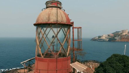 Cape lighthouse. Freetown, Sierra Leone, West Africa.