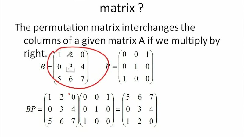 Permutation Matrix with an example and application - Смотреть онлайн в ...