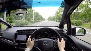 【Test Drive】 2017 New Honda FIT(JAZZ) Hybrid 4WD - POV City Drive