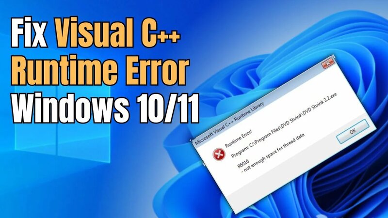 How to Fix Microsoft Visual C++ Runtime Error (Step-by-Step) - Yandex ...