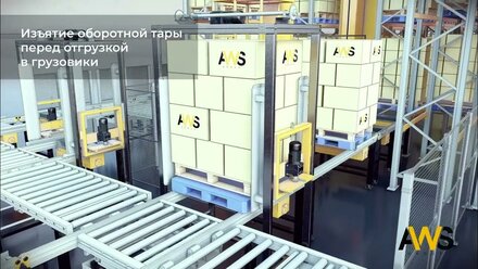 Автоматизированный паллетный склад по технологии "Кран-штабелёр" для компании AWS