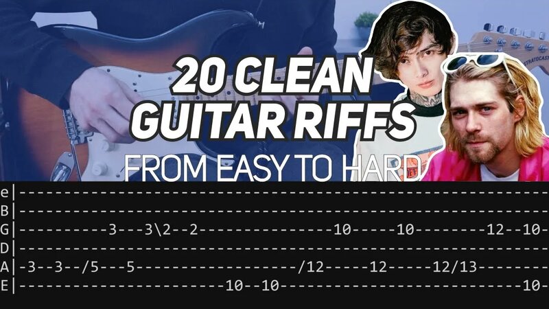 20 Great Clean Guitar Riffs Ranked From Easy to Hard (with TAB ...