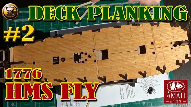 HMS Fly 1776 Amati Victory models Часть # 2 Deck planking Обшивка ...