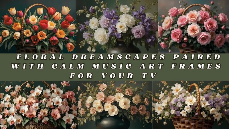 The Art of Relaxation: Floral Dreamscapes & Calming Music: Art Frames ...