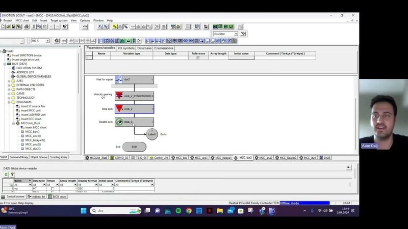 Siemens D425 ile Simotion Scout Programı Üzerinden Üç Fazlı Servo Motor ...