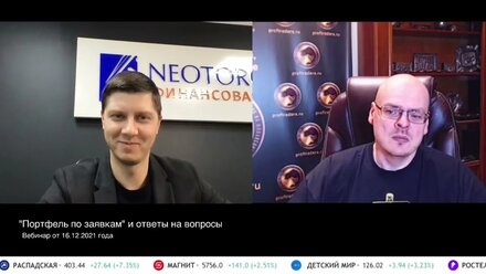 №37 Портфель по заявкам и ответы на вопросы от 16 декабря 2021 г / Денис Наумик и Илья Коровин