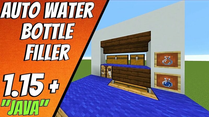 Minecraft Tutorial : Fully Auto Water Bottle Filler 1.15+ 
